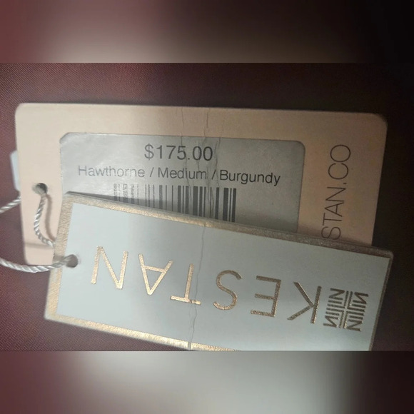 KESTAN Hawthorne Burgundy Trench coat. Size medium NWT - Picture 8 of 11